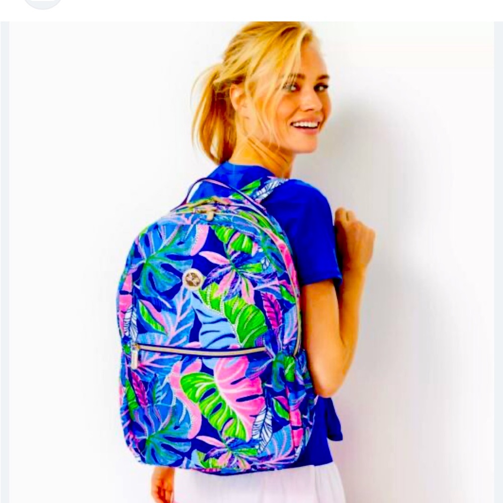 Nwot Lilly Pulitzer sport backpack beleaf in yourself blue grotto
